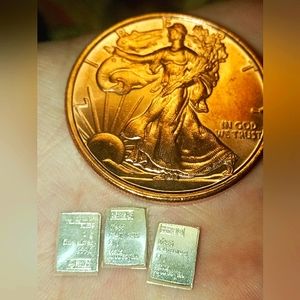 1oz copper 3 grams silver Valcambi bars+ free gift